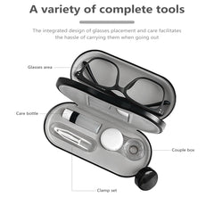 Built in mirror for easy contact lens wearing