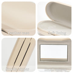 Interior view showing the built-in mirror inside the case