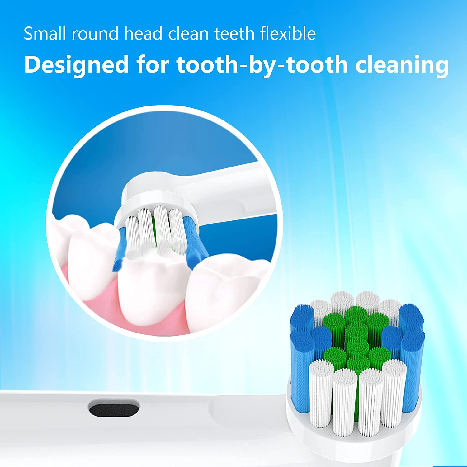 BUKURII Daily Clean brush heads (4 pcs)