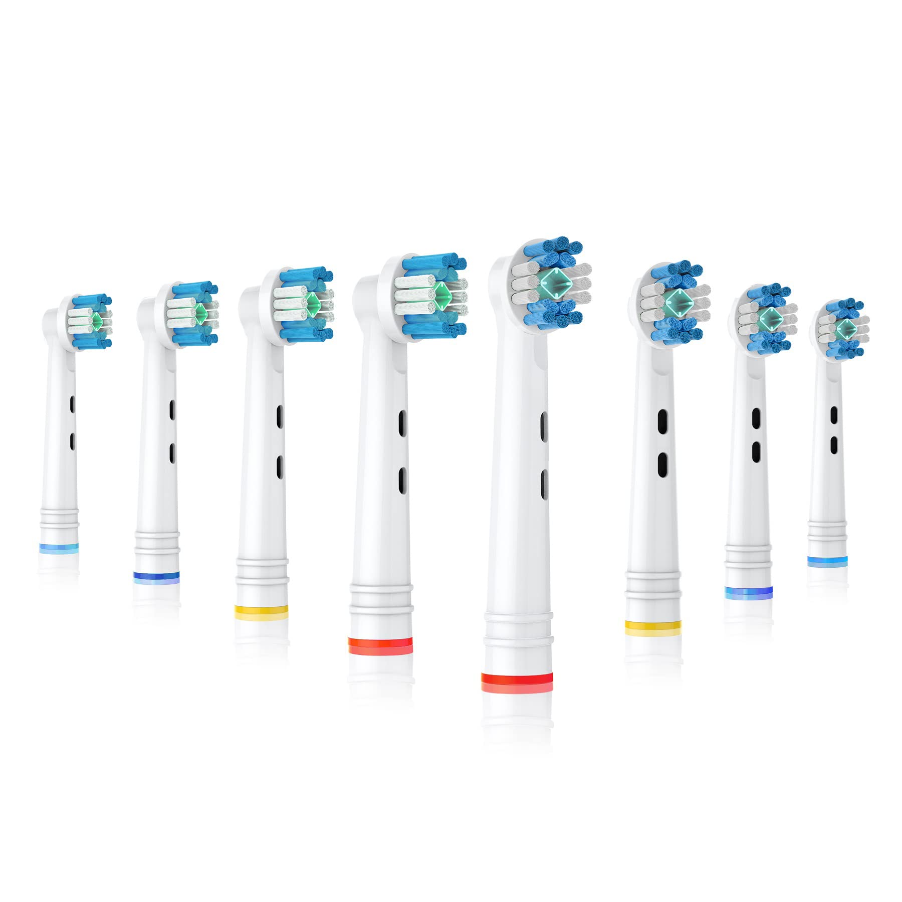 BUKURII 8-pack replacement brush heads for Oral-B electric toothbrushes