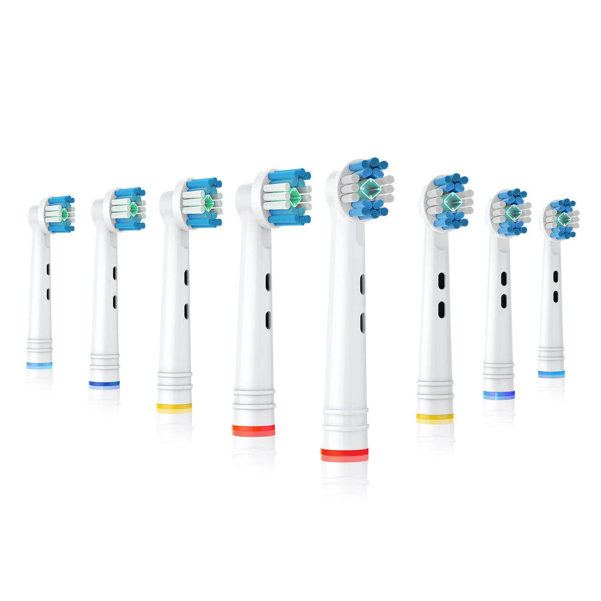 BUKURII 8-pack replacement brush heads for Oral-B electric toothbrushes
