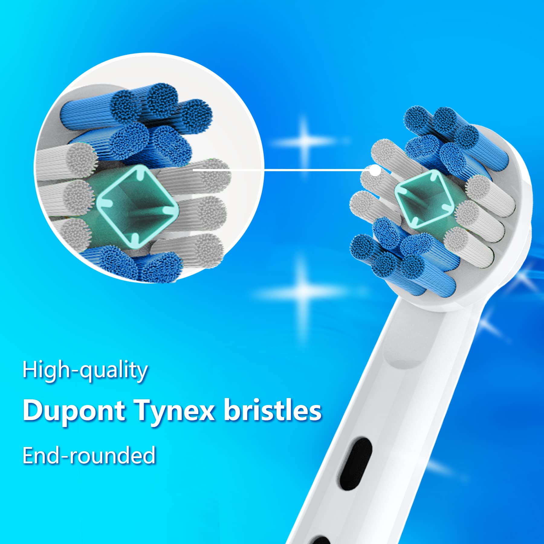 Dupont Tynex bristles on BUKURII replacement brush heads