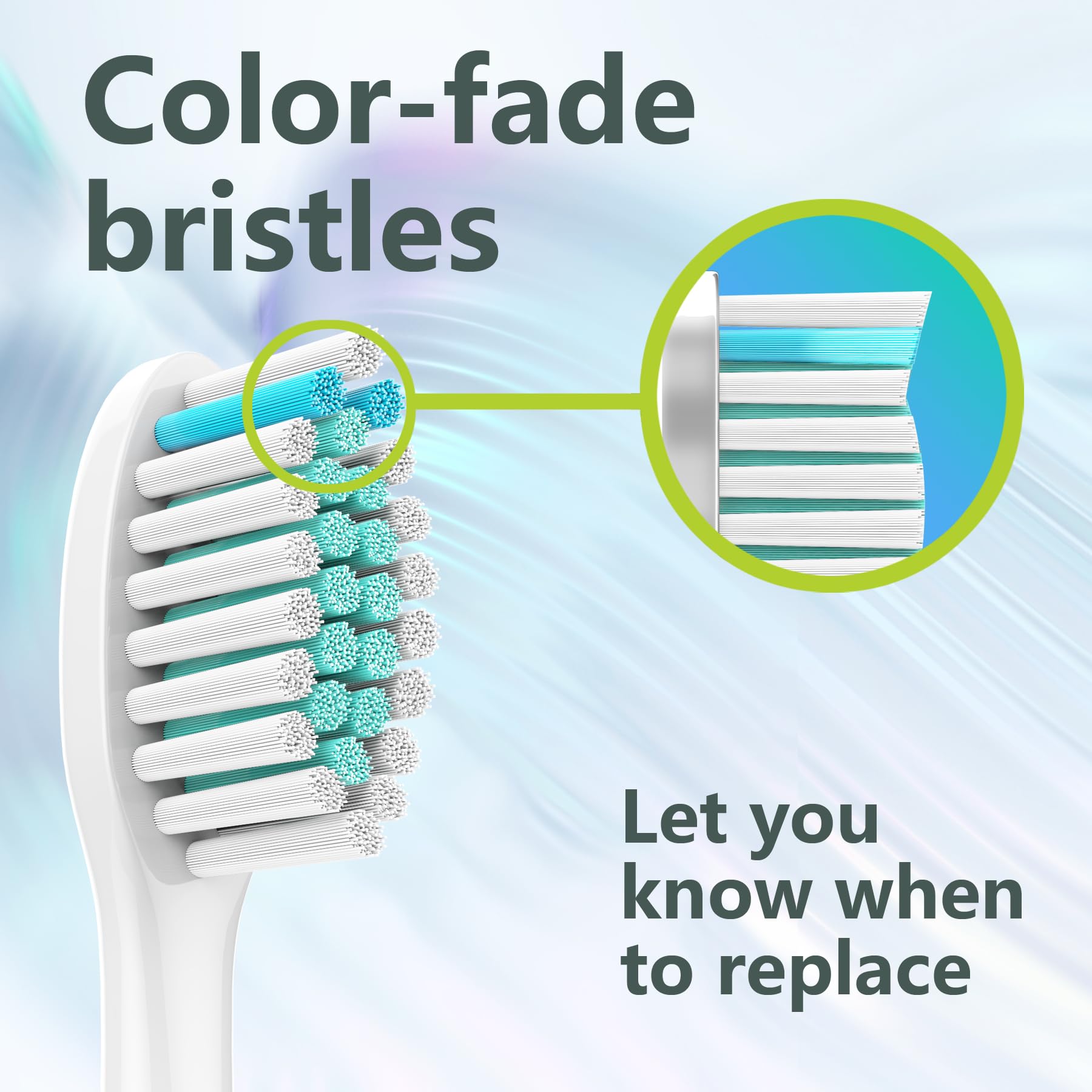 End-rounded Dupont bristles used in BUKURII heads