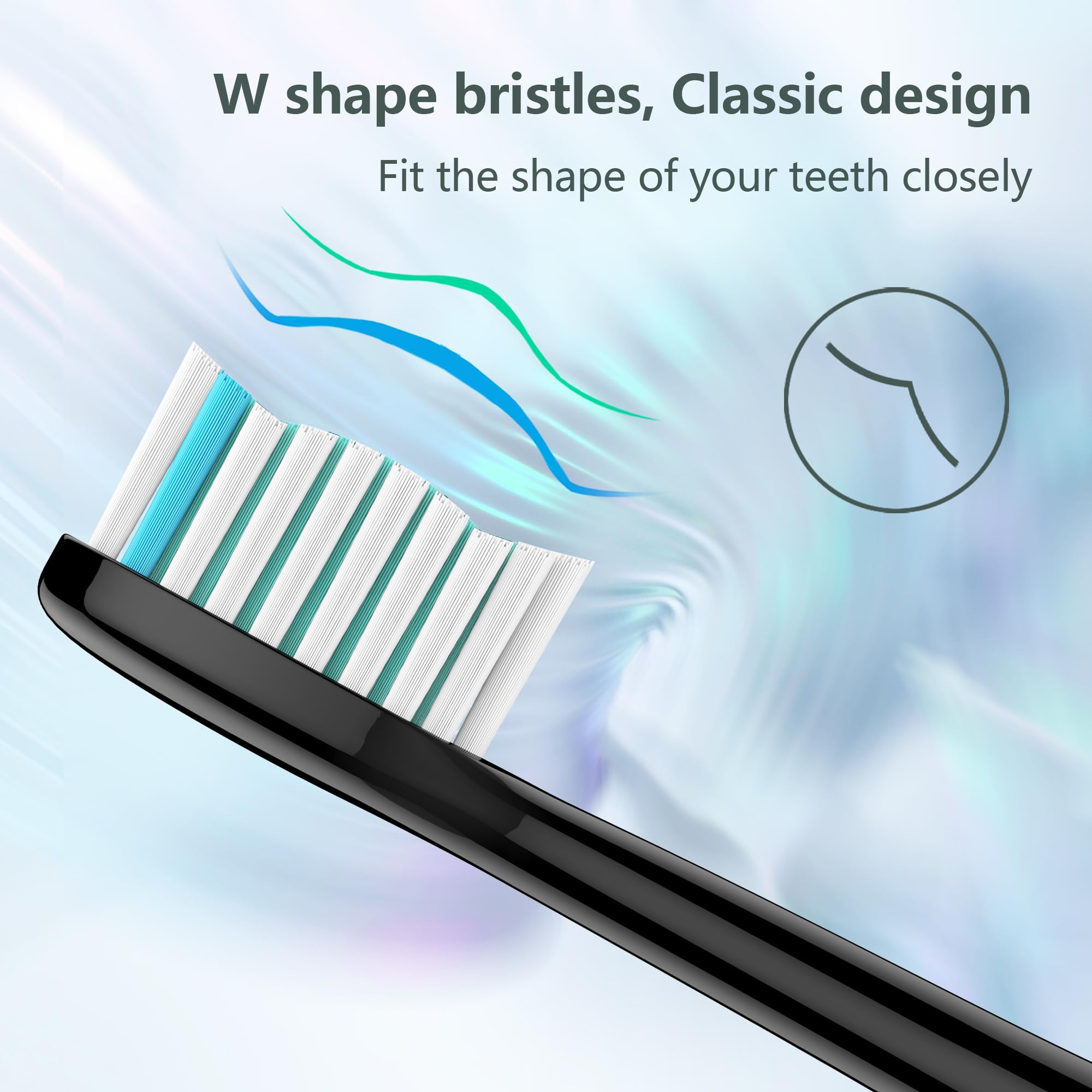 BUKURII 8-pack black replacement heads — packaging