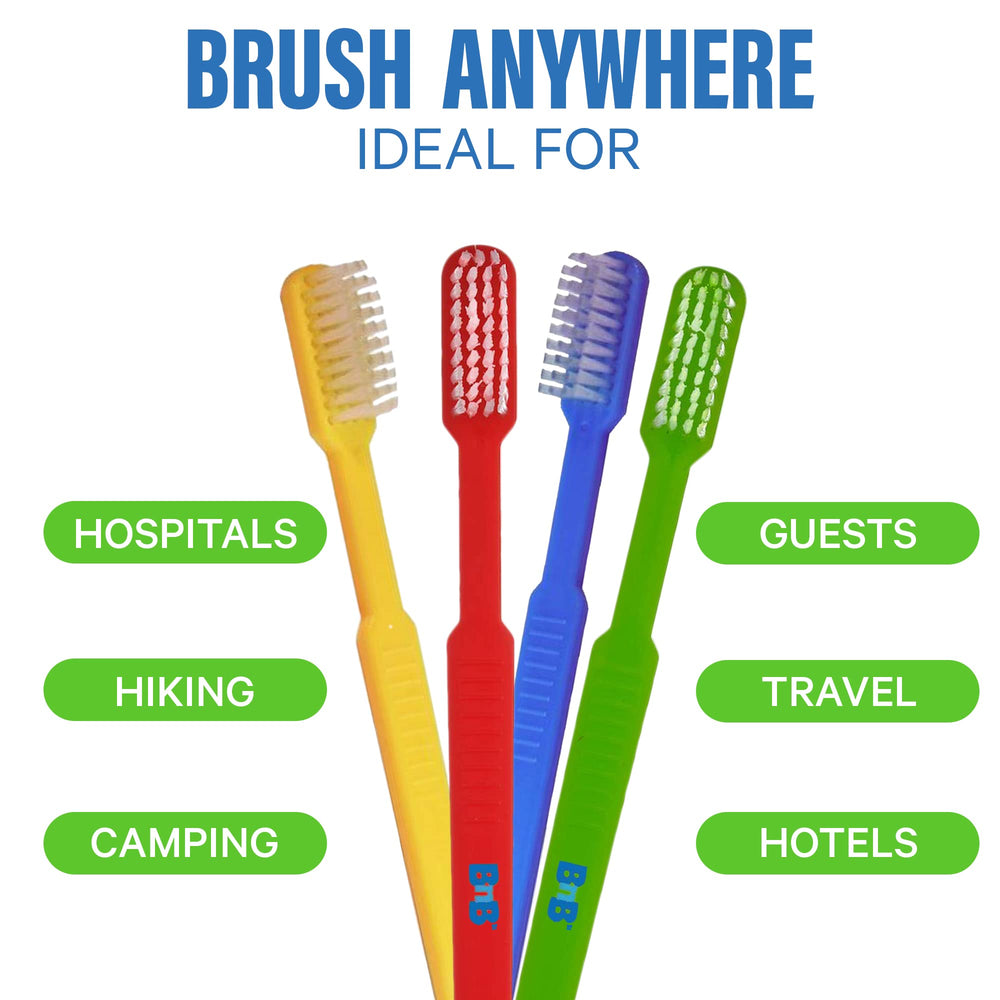 Adult-sized toothbrush with soft bristles and mint flavor.