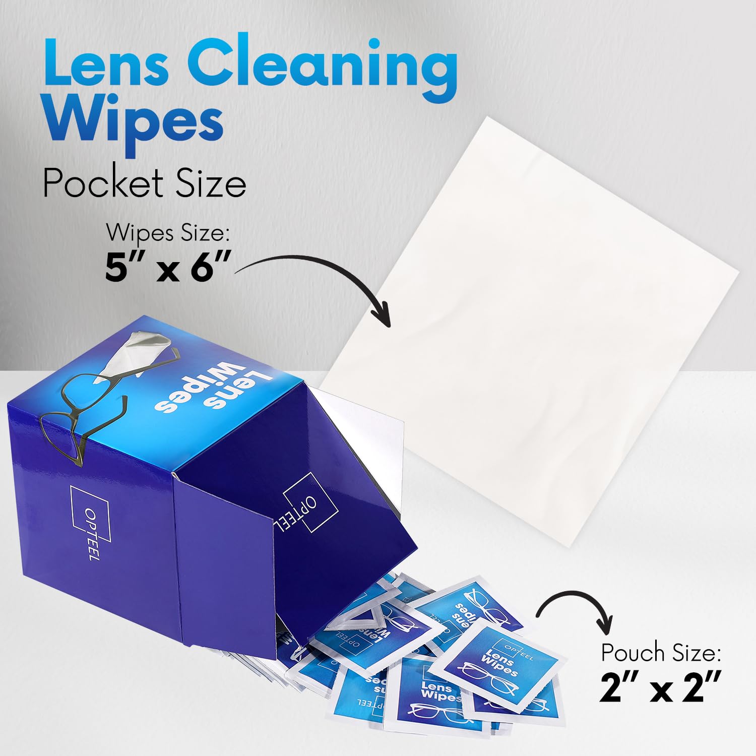 Bulk pack: 500-count eyeglass cleaning wipes