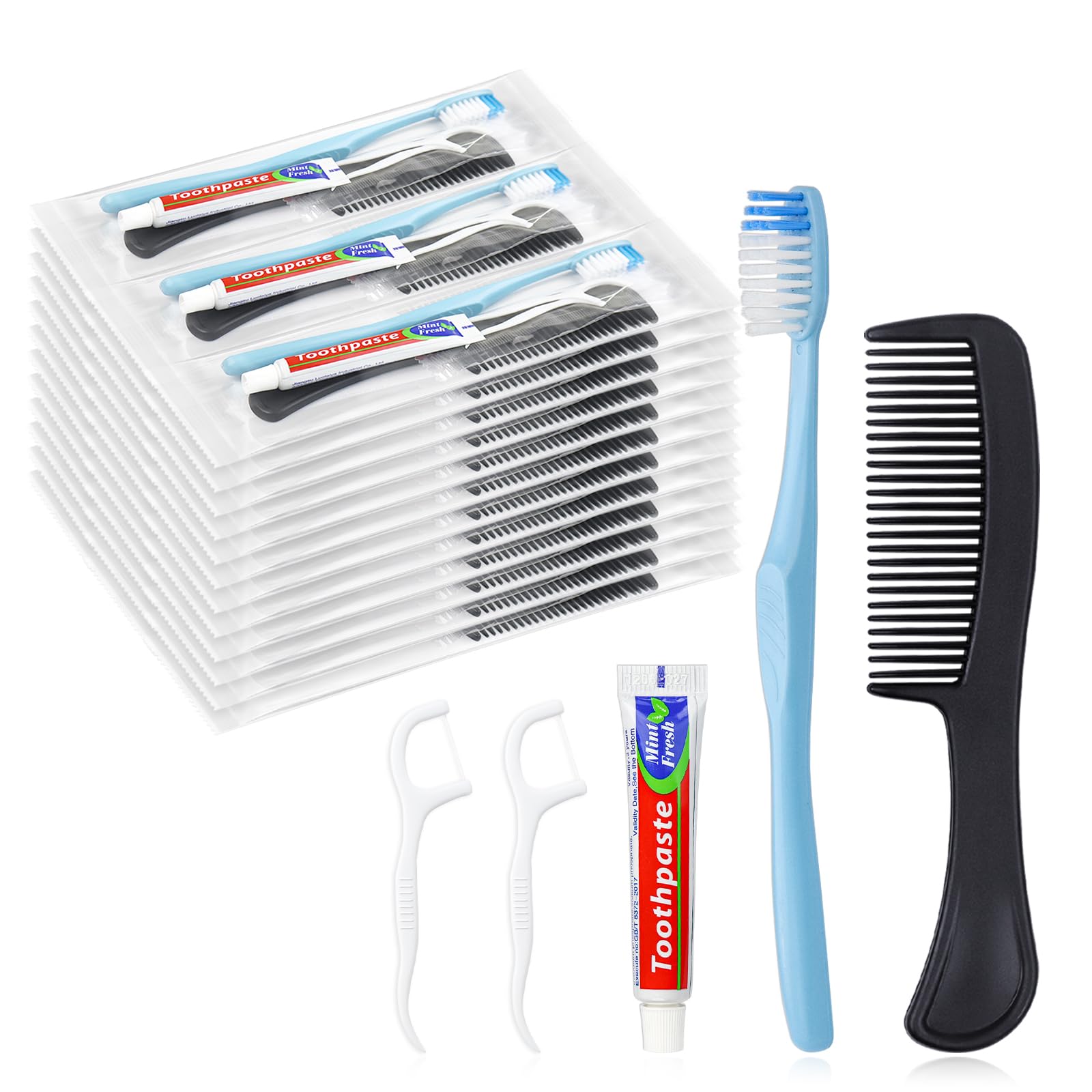 Bulk disposable toothbrush kit with 4-in-1 features