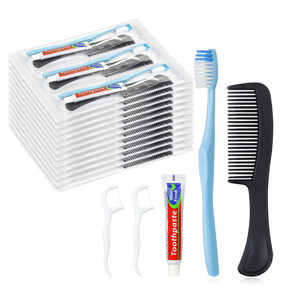 Bulk disposable toothbrush kit with 4-in-1 features