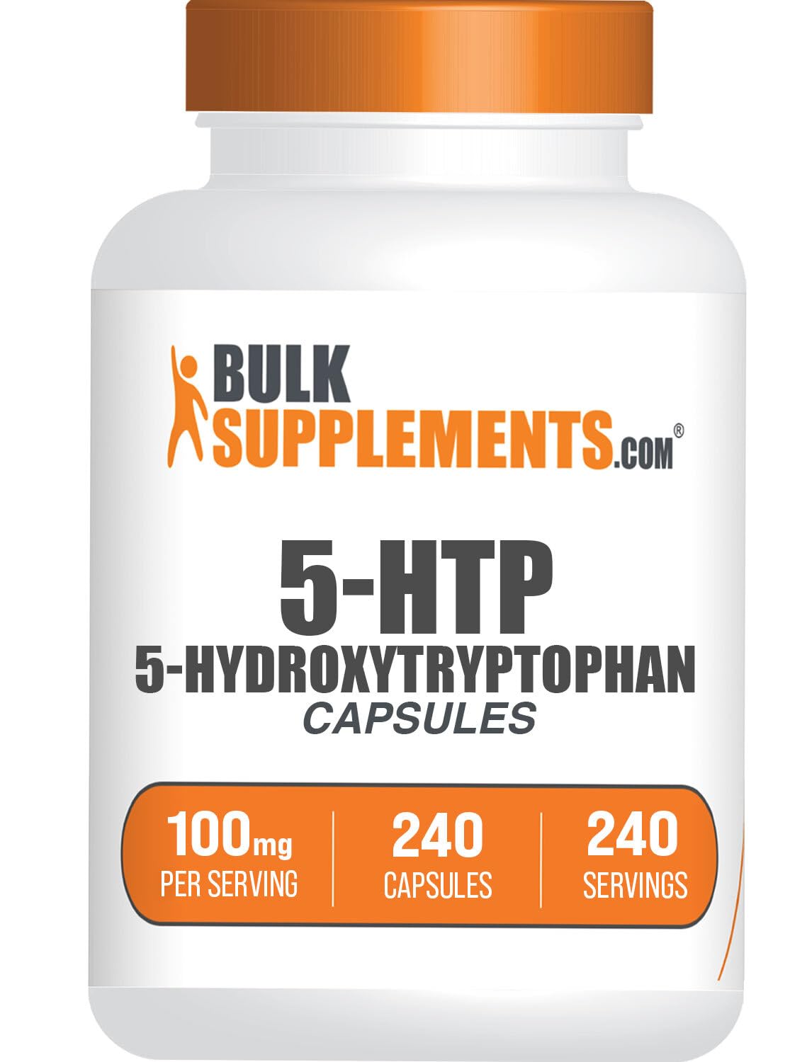 BulkSupplements 5-HTP 100 mg capsules bottle label