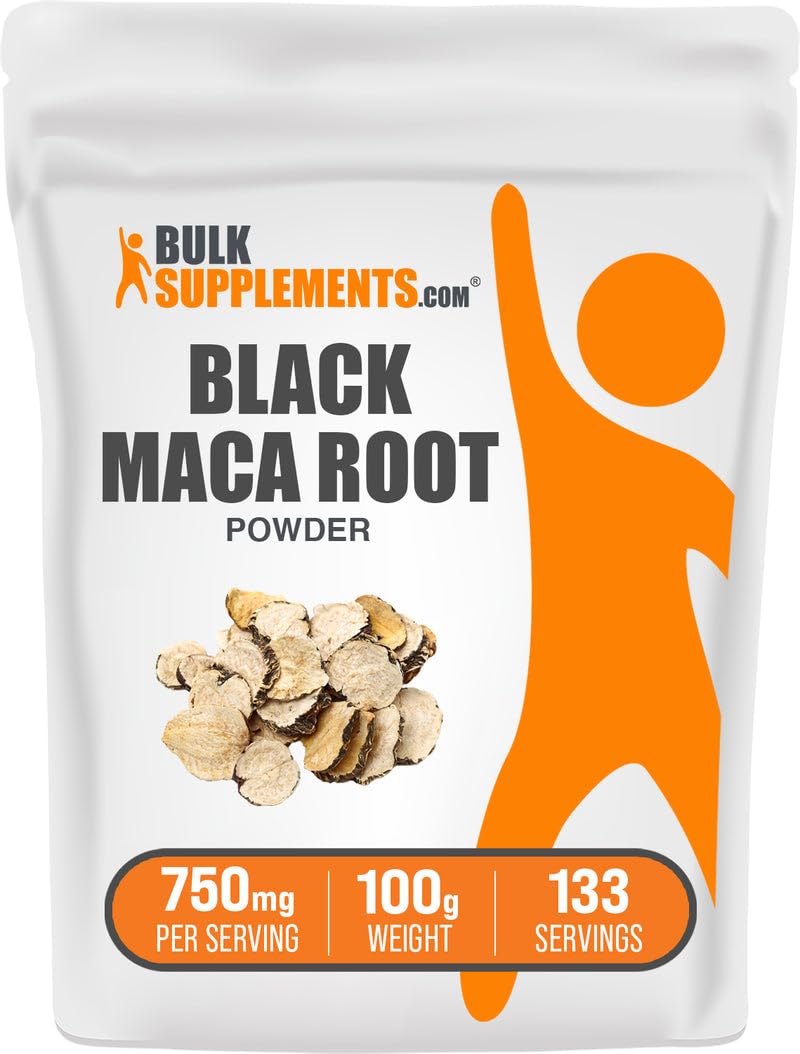 BulkSupplements Black Maca Powder 100g pack