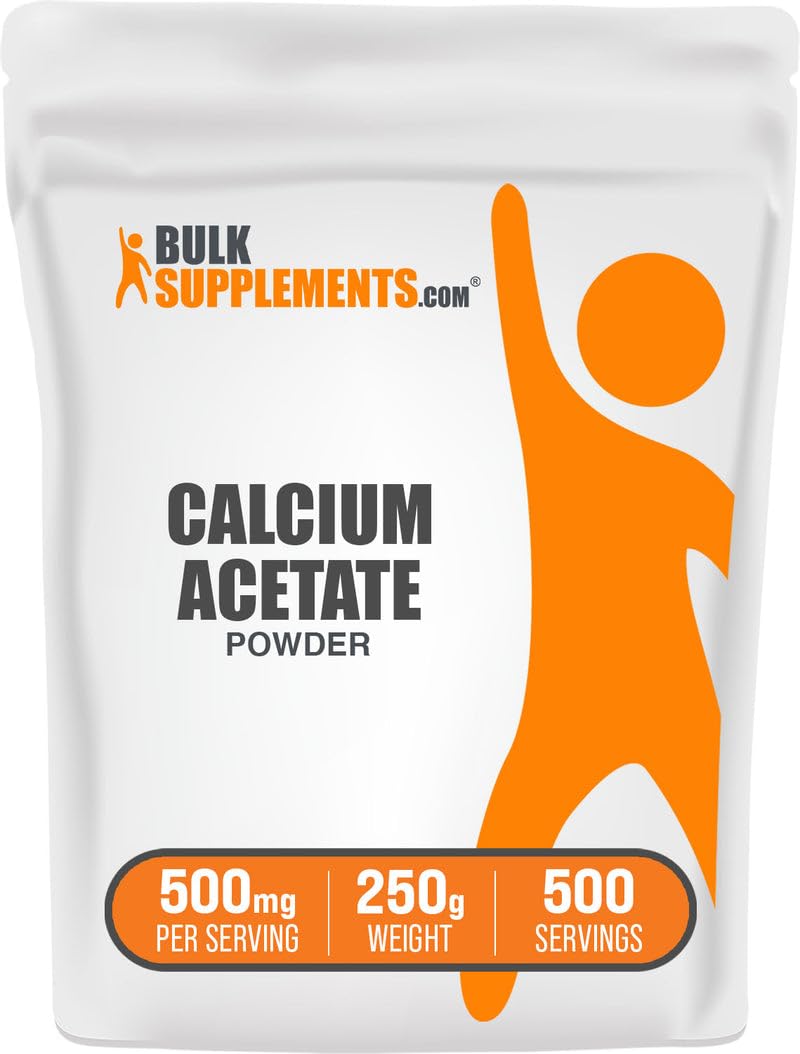 BulkSupplements Calcium Acetate Powder – front view