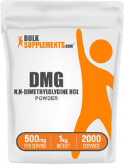 BulkSupplements DMG powder packaging 1 kg with 500 mg per serving