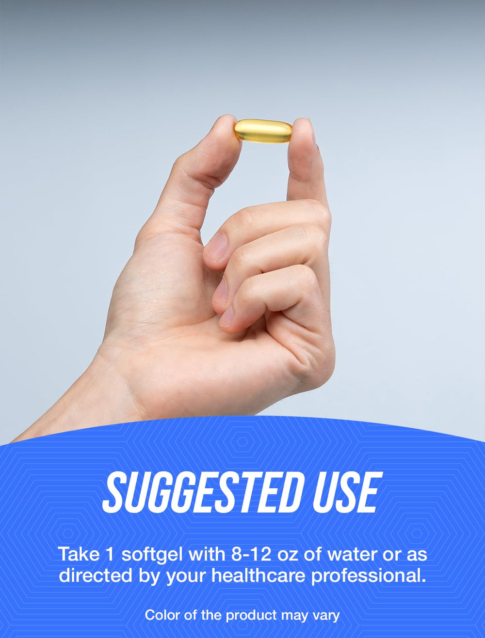 Gluten-free omega-3 fish oil supplement packaging