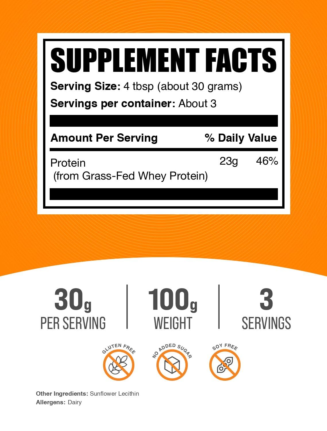Two-pack of Grass Fed Whey Protein Powder
