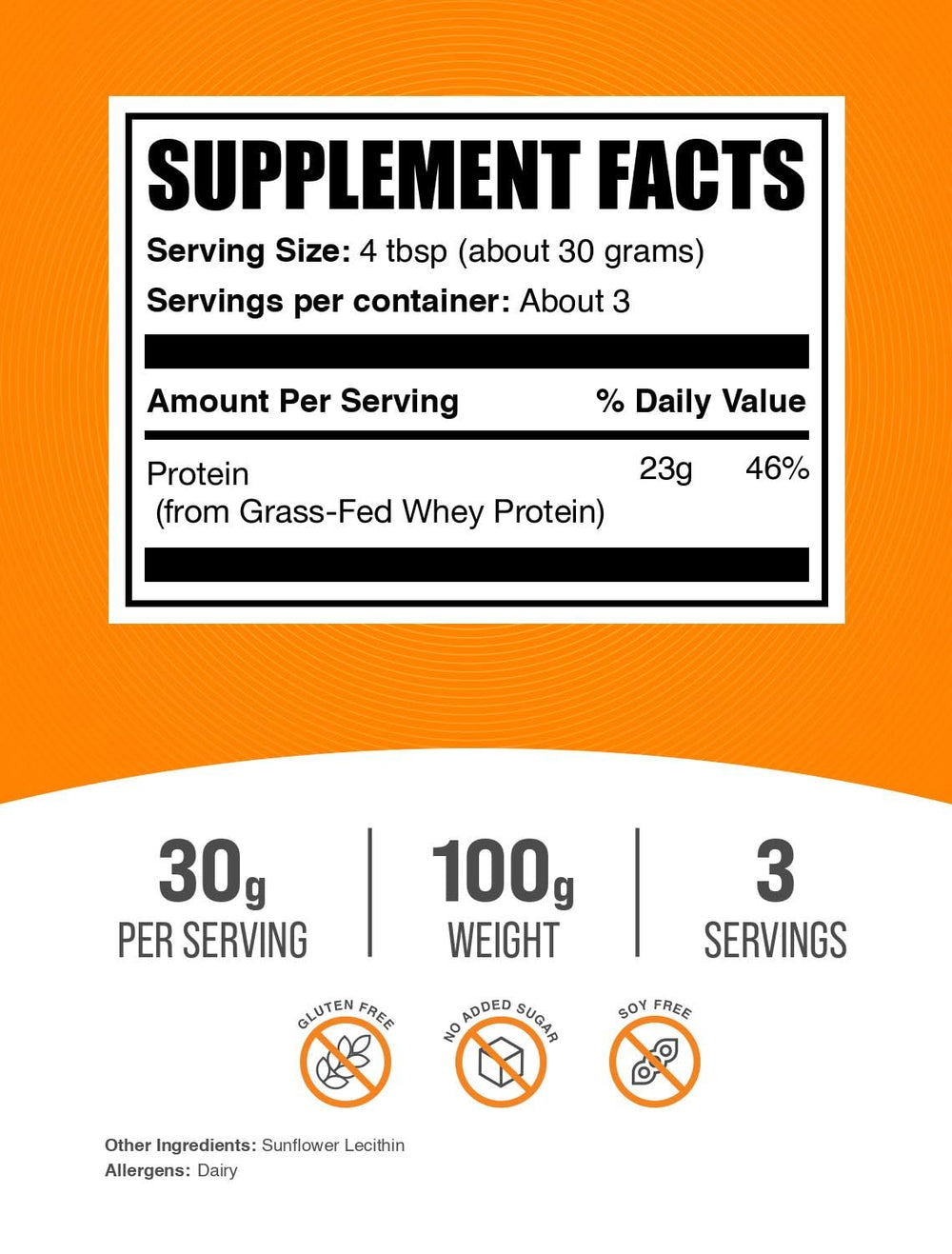 Two-pack of Grass Fed Whey Protein Powder