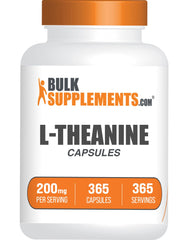 BulkSupplements L-Theanine 200mg capsules, 365-count package