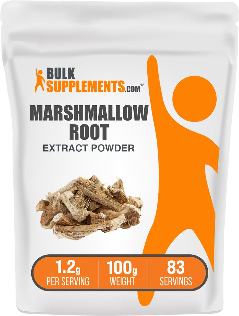 BulkSupplements Marshmallow Root Extract Powder 100g jar