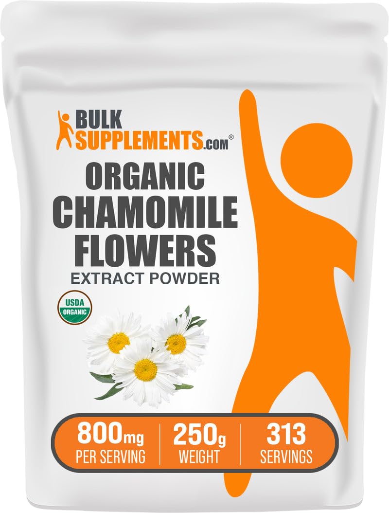 BulkSupplements Organic Chamomile Extract Powder 250g packaging