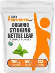 Organic stinging nettle extract powder 100g packaging