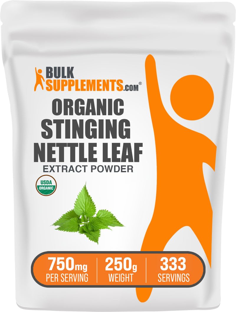 BulkSupplements Organic Stinging Nettle Extract Powder 750 mg per serving, 250 g