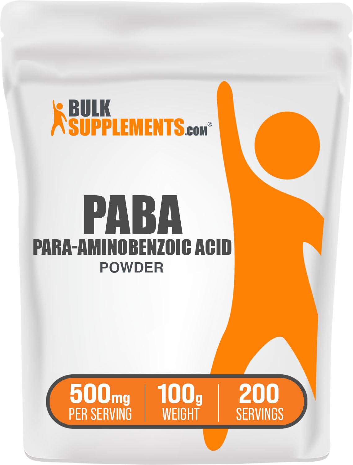 BulkSupplements PABA Powder 500mg 100g pack