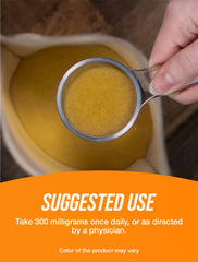 Phosphatidylserine powder being added to a smoothie