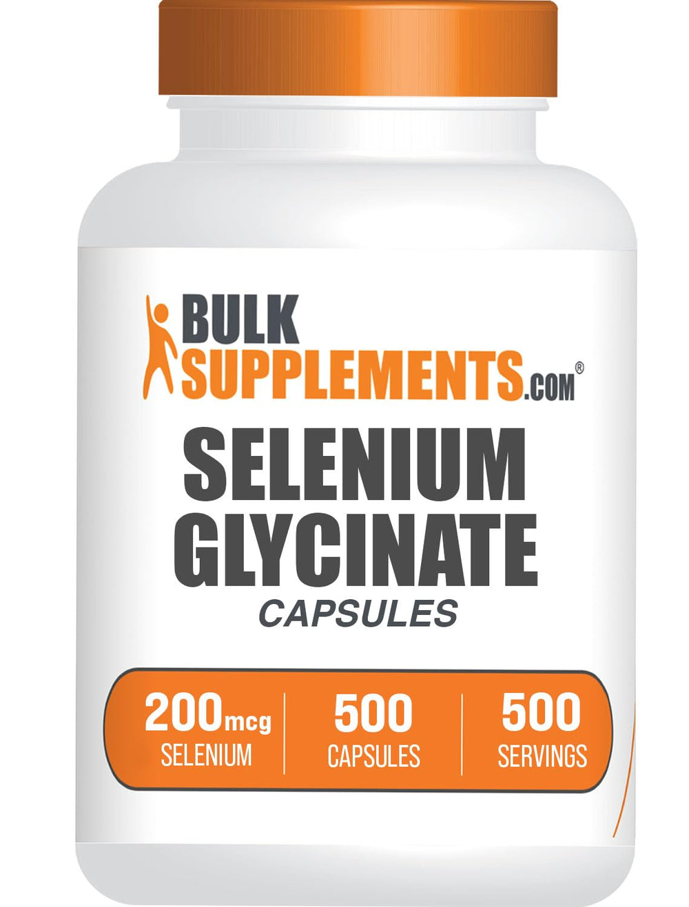 Main image: BulkSupplements Selenium Glycinate capsules, 200 mcg per capsule
