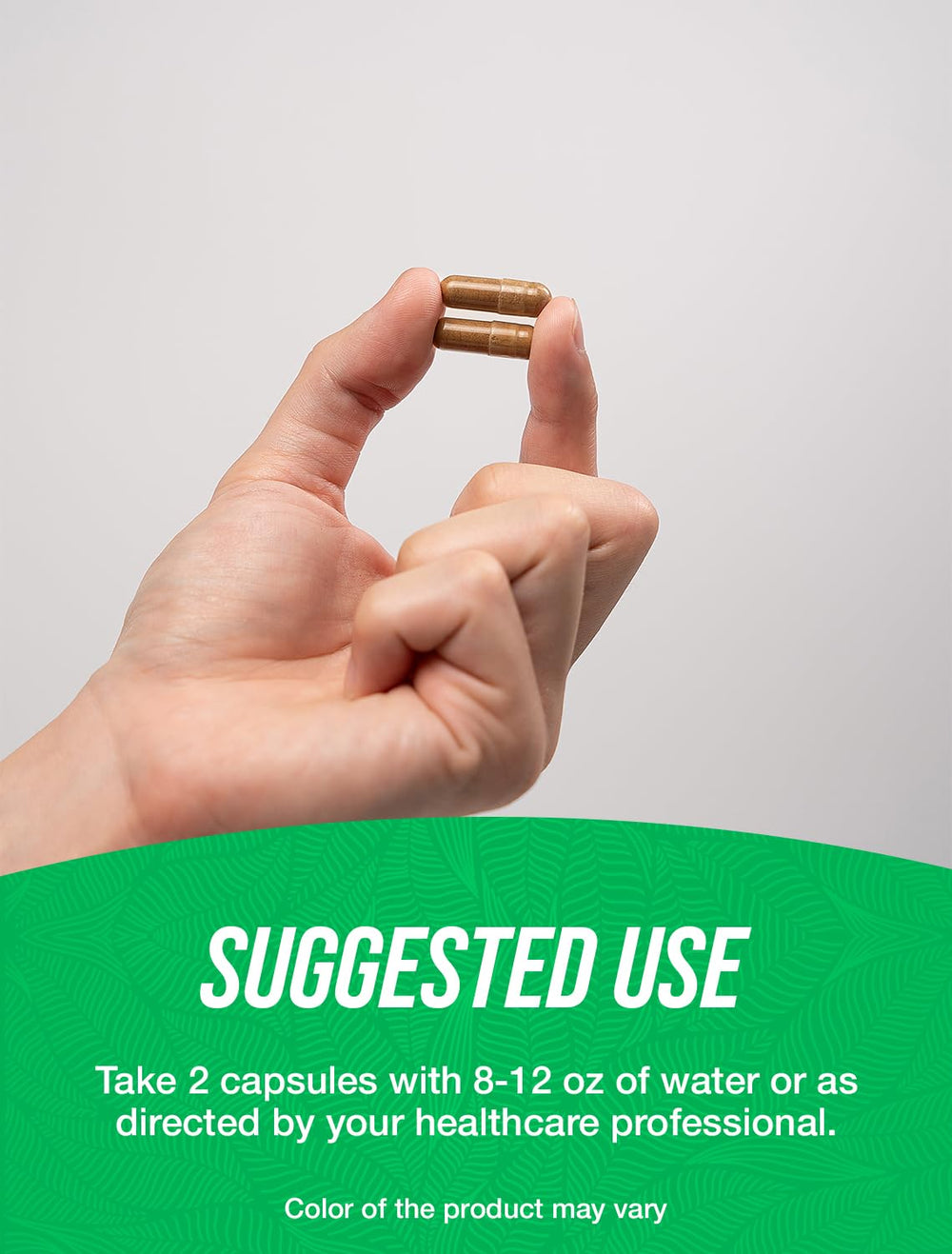 Quality and testing information on Tongkat Ali capsules label