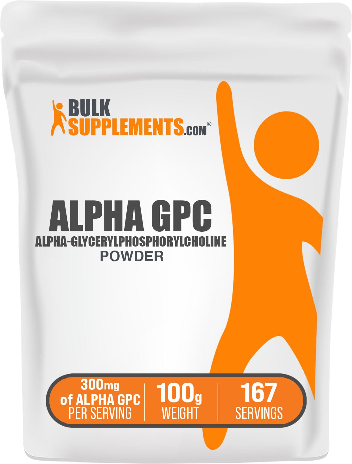 BulkSupplements Alpha GPC Powder 100g container front