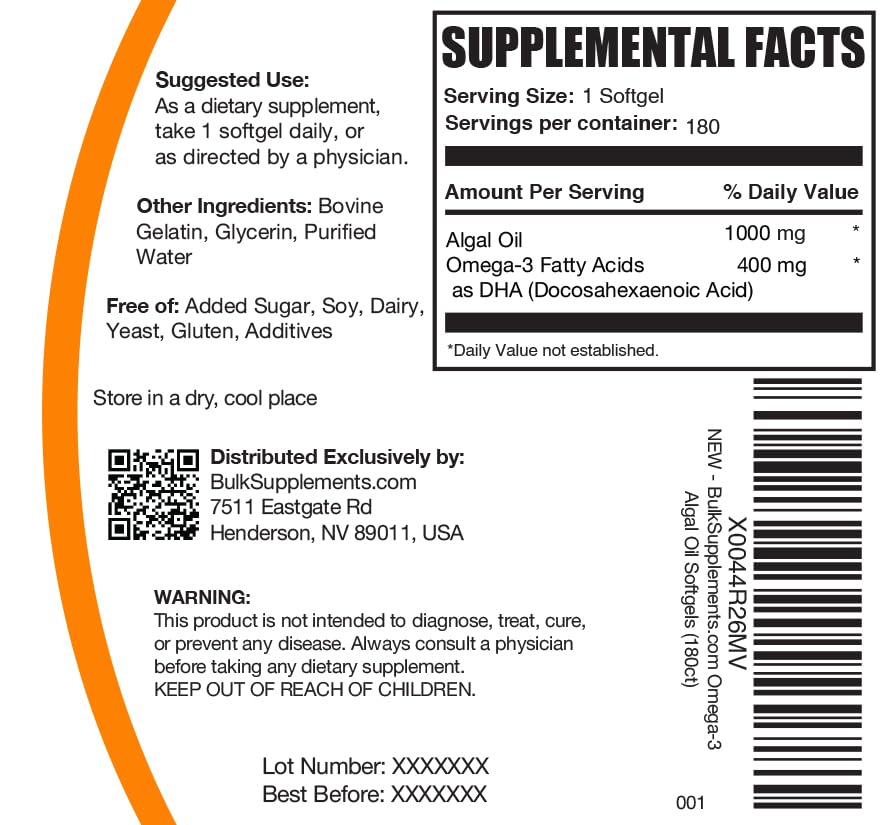 BulkSupplements omega-3 softgels product shot