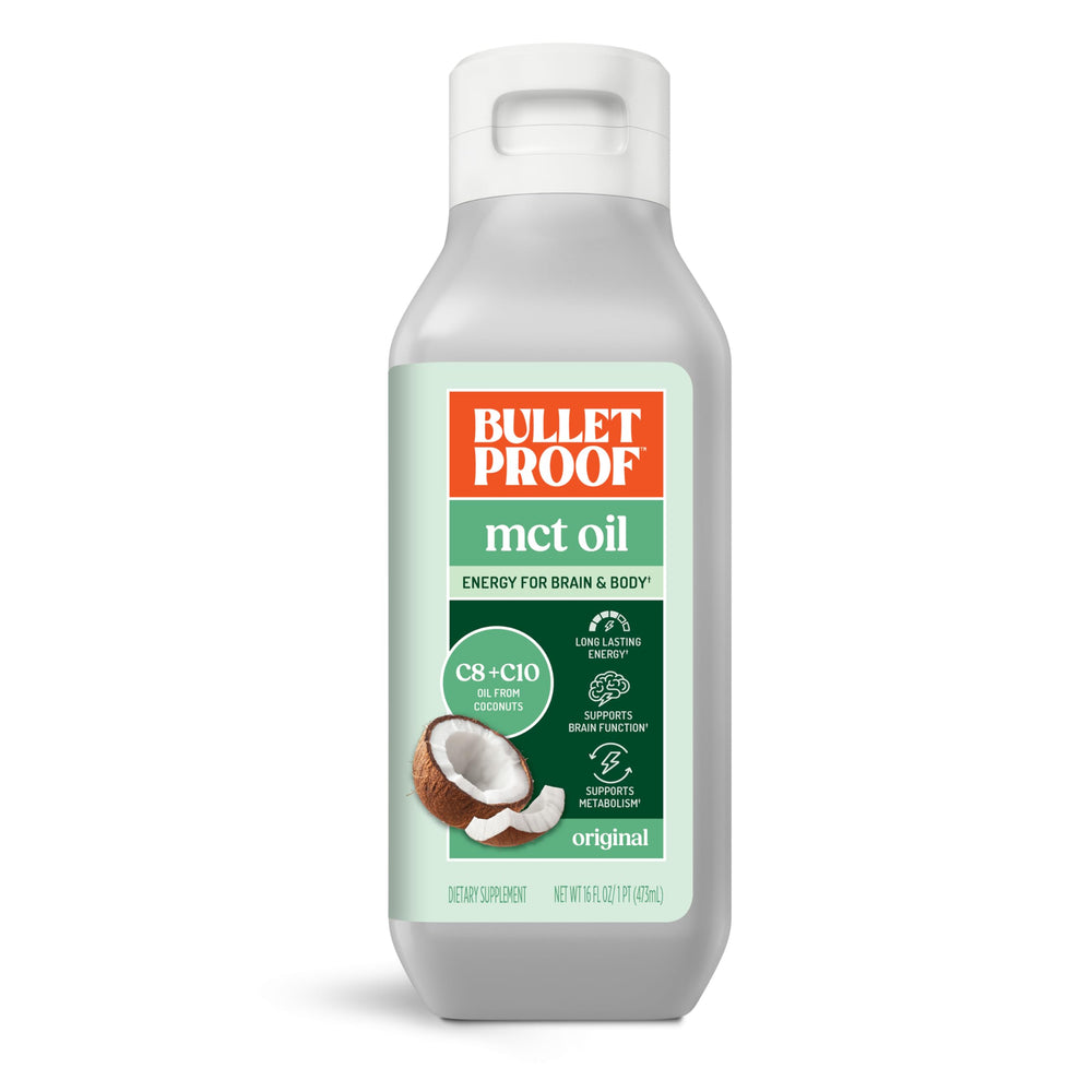 Bulletproof MCT Oil 16 oz bottle – front view
