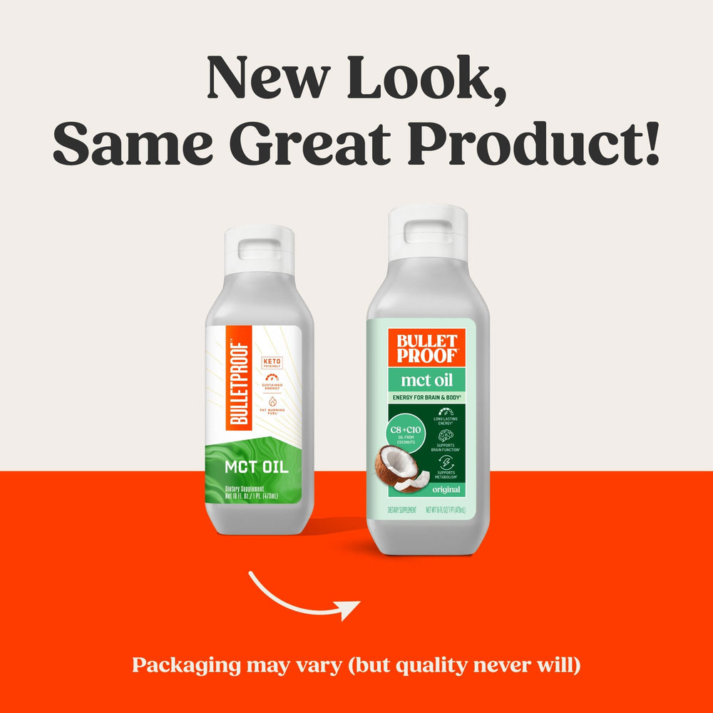 Bulletproof MCT Oil 16 oz bottle – side view