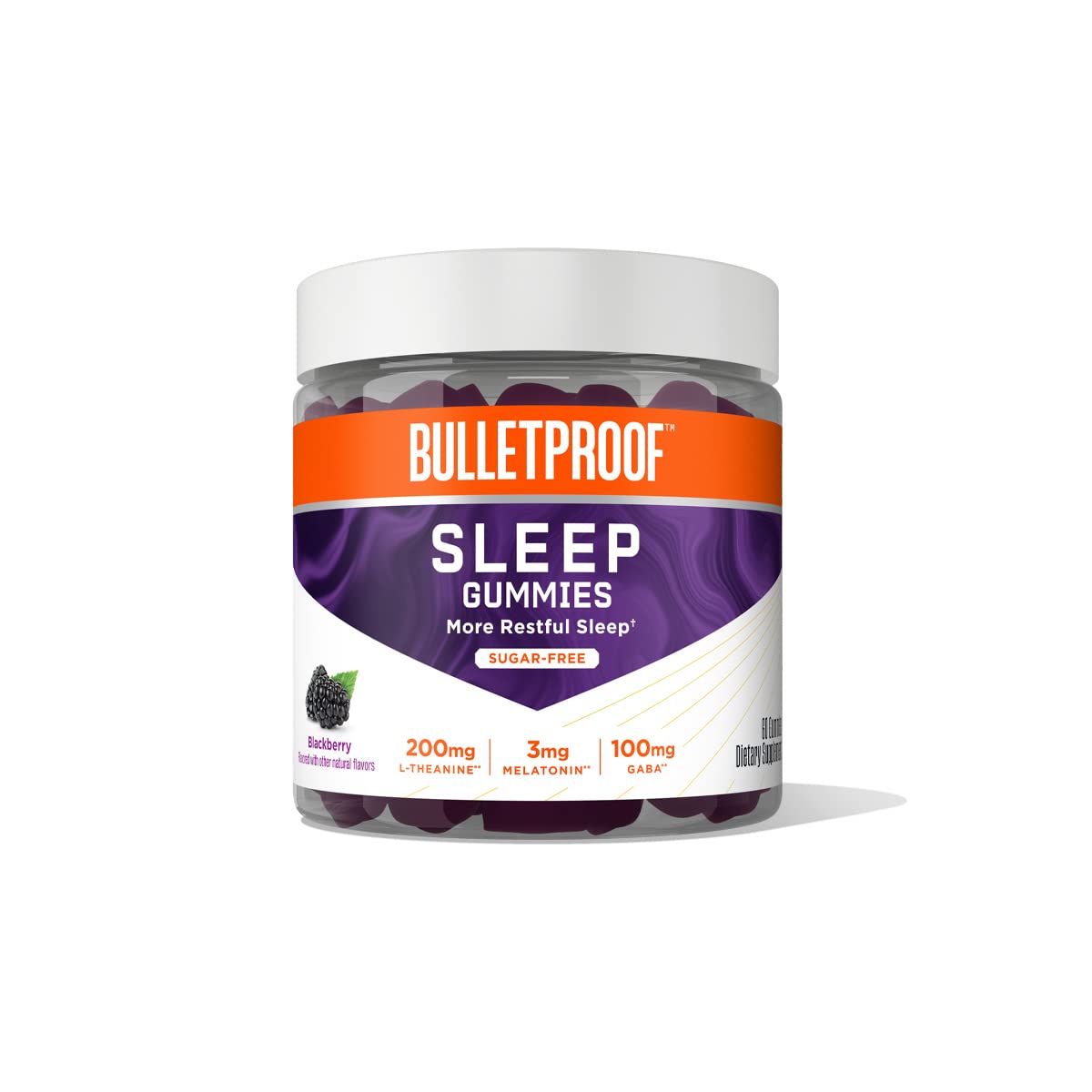 Bulletproof Sugar-Free Blackberry Sleep Gummies bottle – 60 count