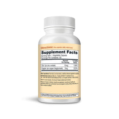 Close-up of Bulletproof Zinc with Copper capsules