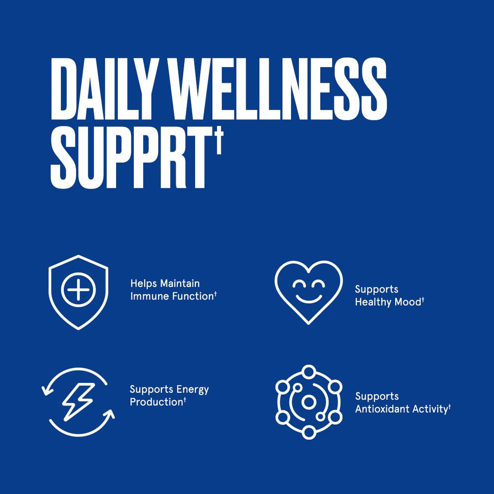 Daily wellness concept with zinc and copper supplements