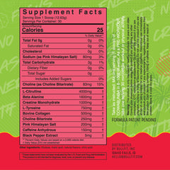 BULLFIT Cowabunga pre-workout scoop close-up highlighting L-Citrulline for endurance
