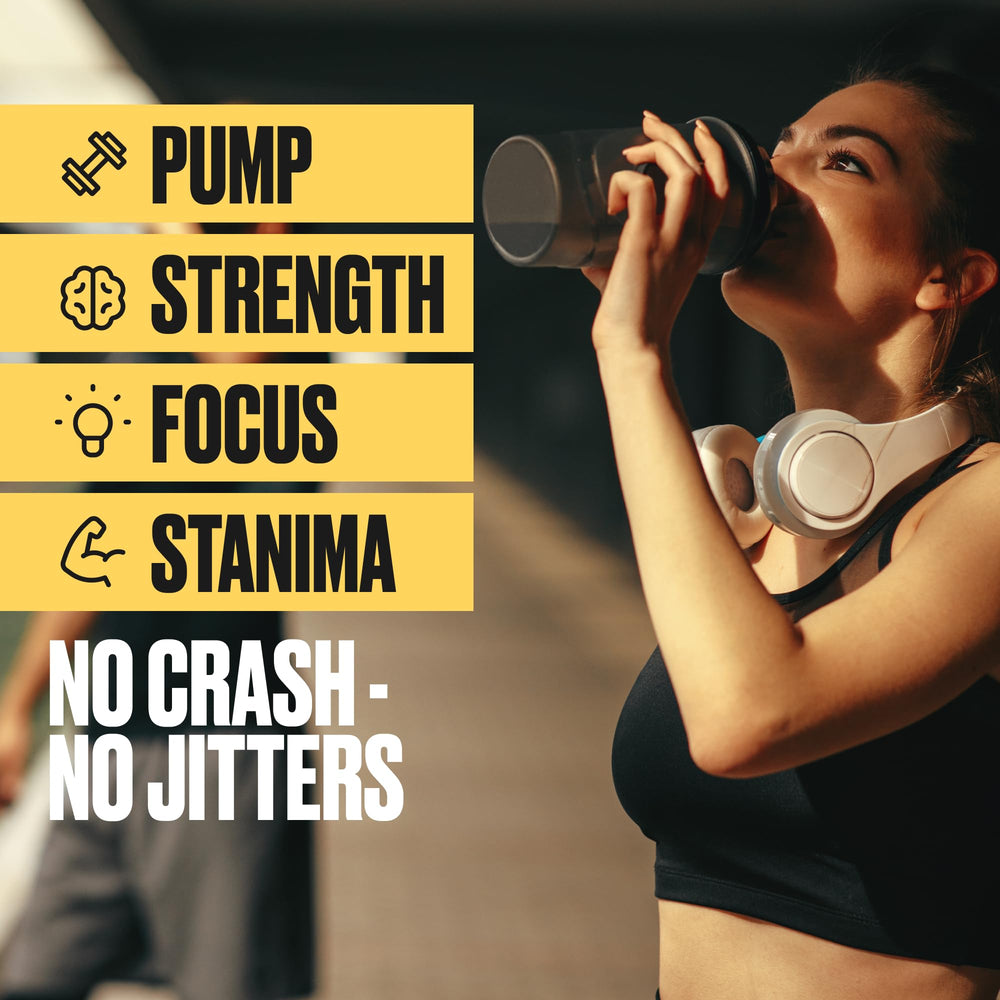 BULLFIT Pre Workout Pina Coolada scoop dispensing shows precise serving control.