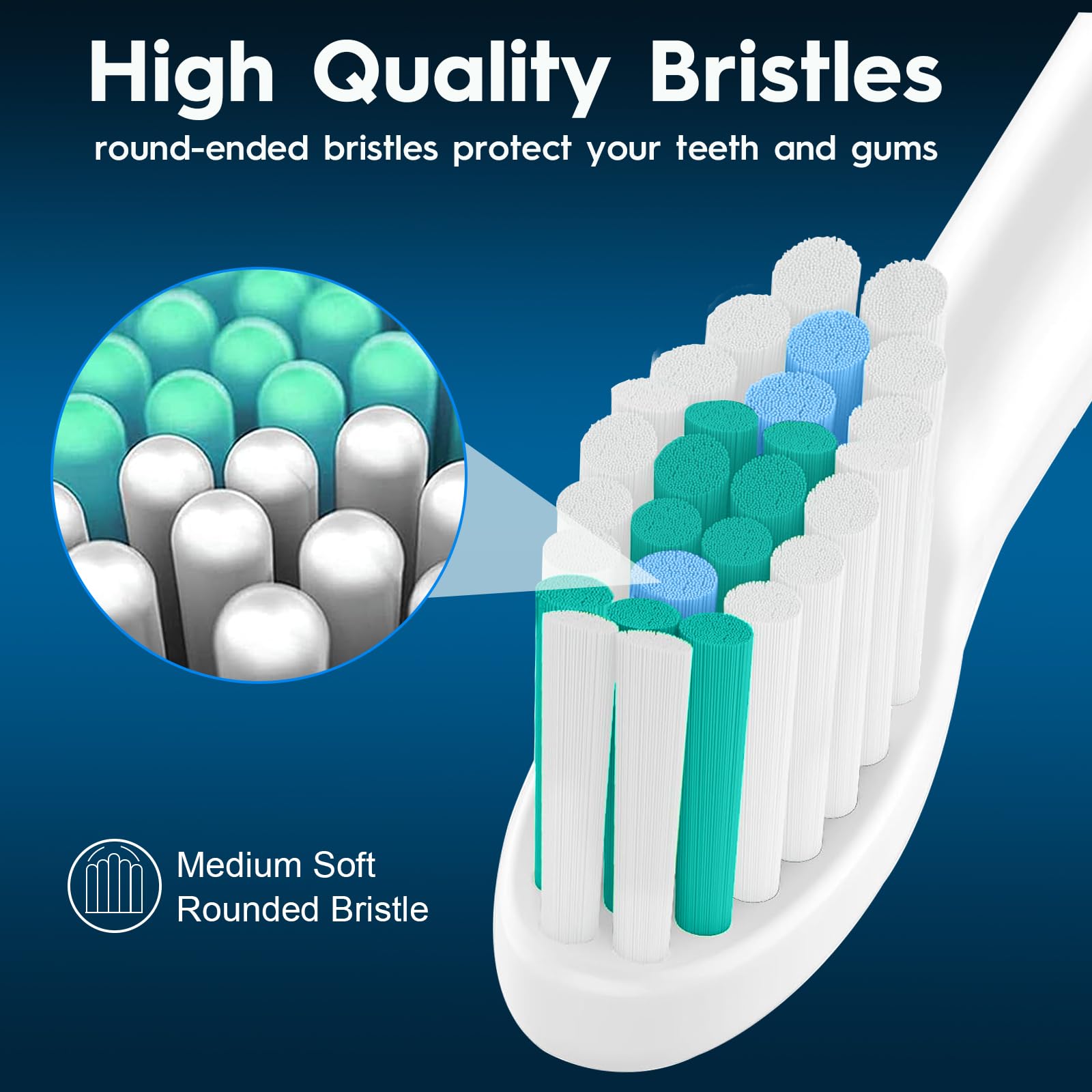 Bullnas replacement brush heads for Philips Sonicare CleanCare - 8 pack