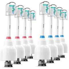 Bullnas replacement brush heads compatible with Philips Sonicare E-Series Elite, Essence, Advance, CleanCare and Xtreme Screw-on - 8 pack
