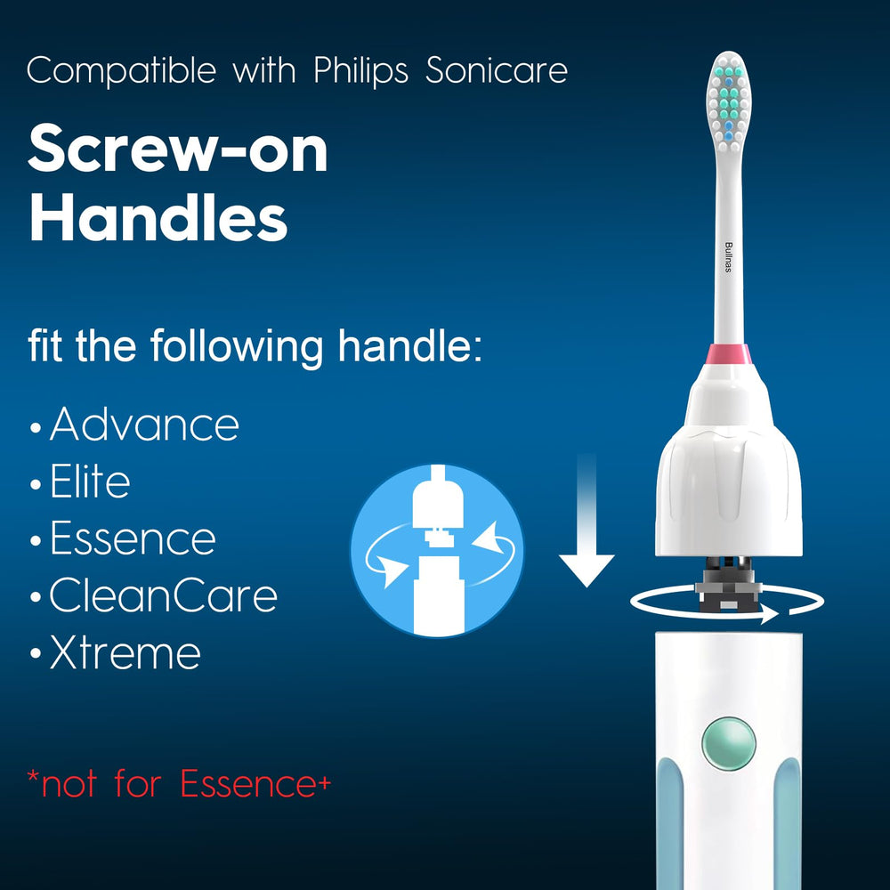 Close-up of Bullnas brush head bristles for Philips Sonicare E-Series