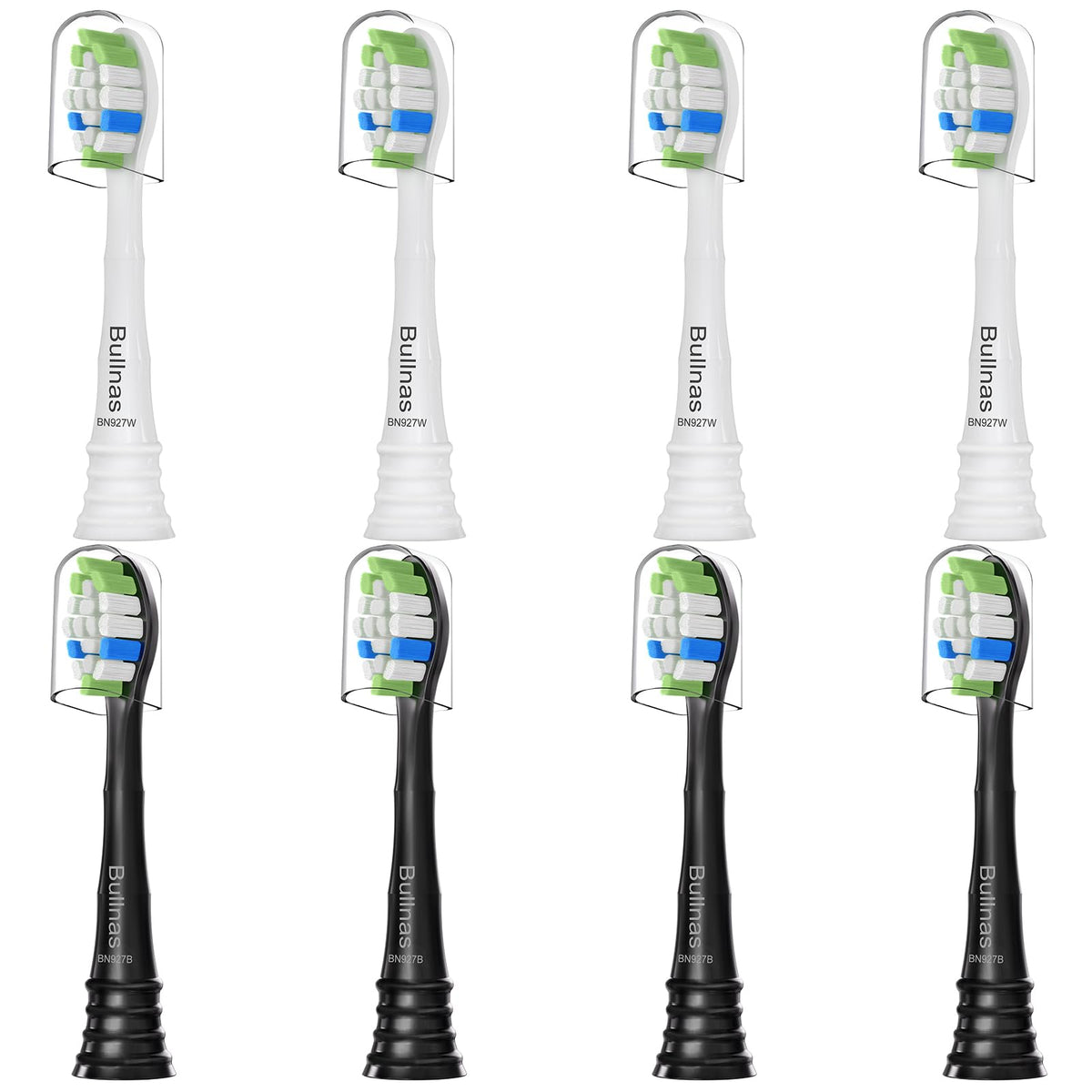 Bullnas W replacement toothbrush head – front view