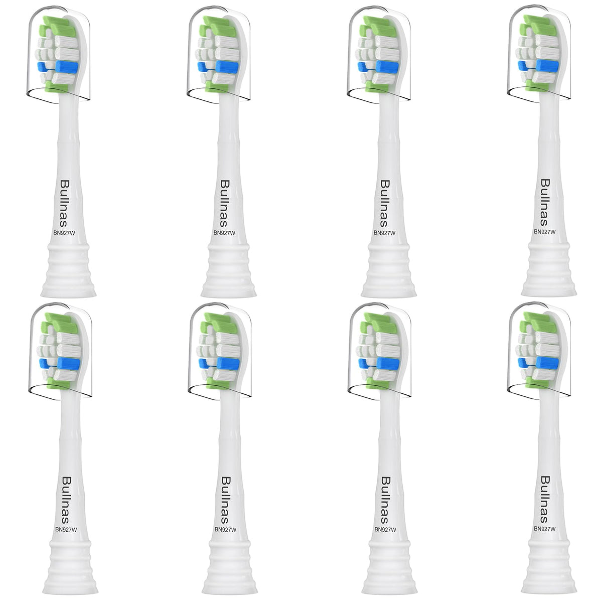Bullnas W replacement head compatible with Philips Sonicare ProtectiveClean 4100, 5100, 5300, 6100