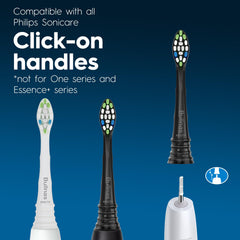 Close-up view of Bullnas W replacement head bristles