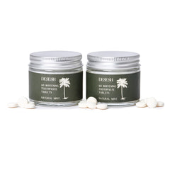 Bundle of 120 whitening toothpaste tablets in two 60-count glass jars