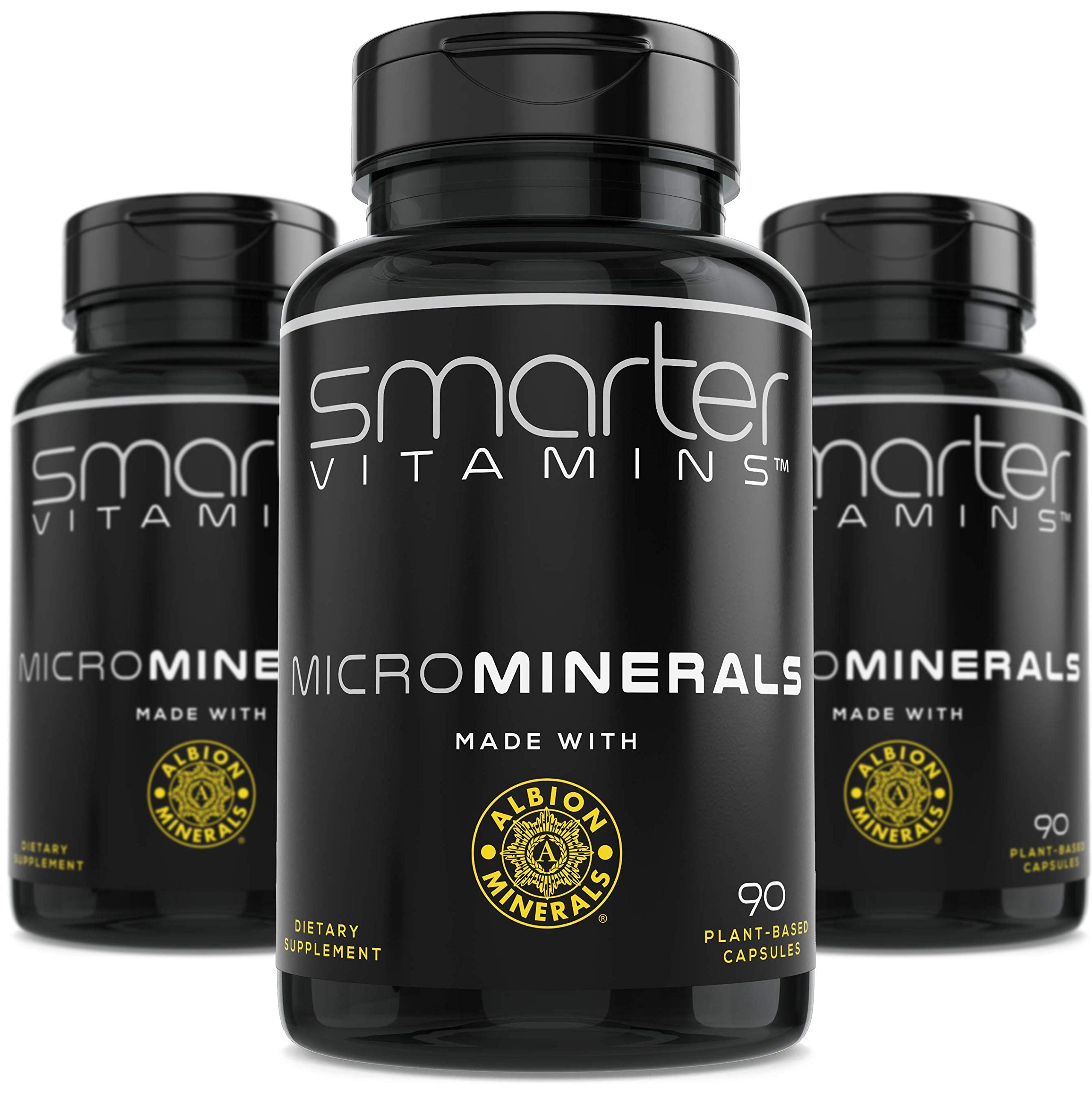 Three-bottle Zinc Glycinate Albion bundle with 270 vegan capsules