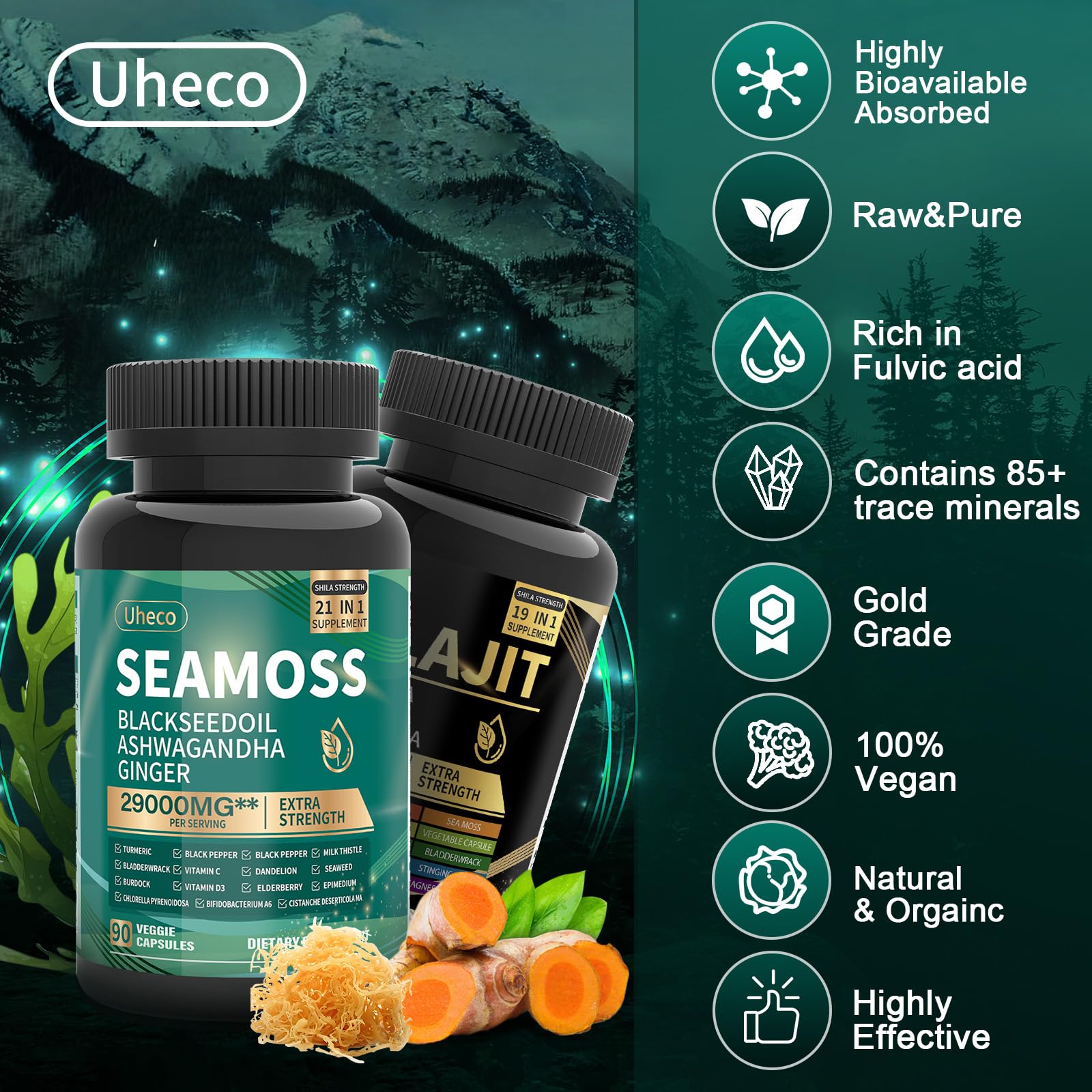 Product packaging and branding for the vitality bundle