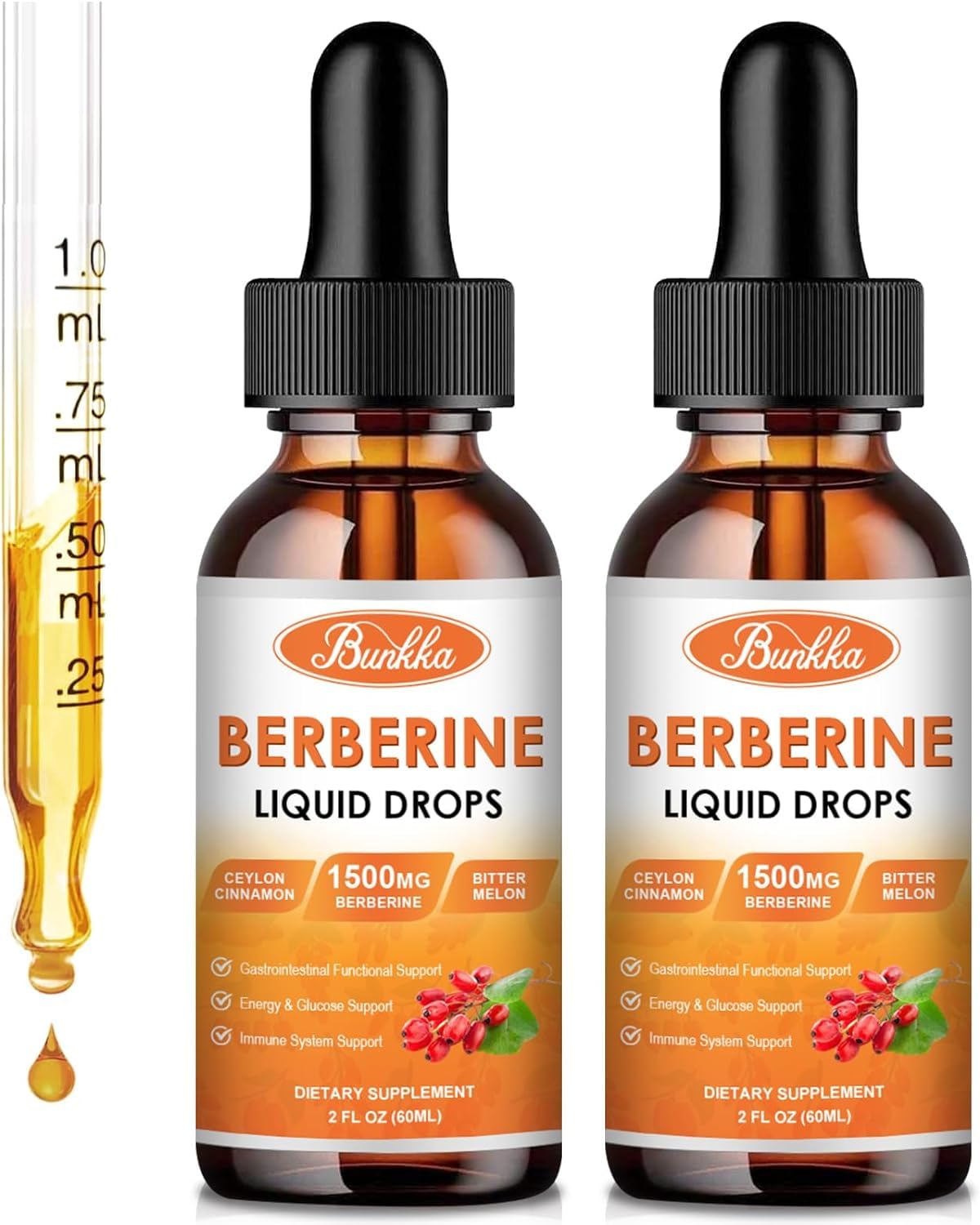 Pineapple-flavored Berberine Drops bottle