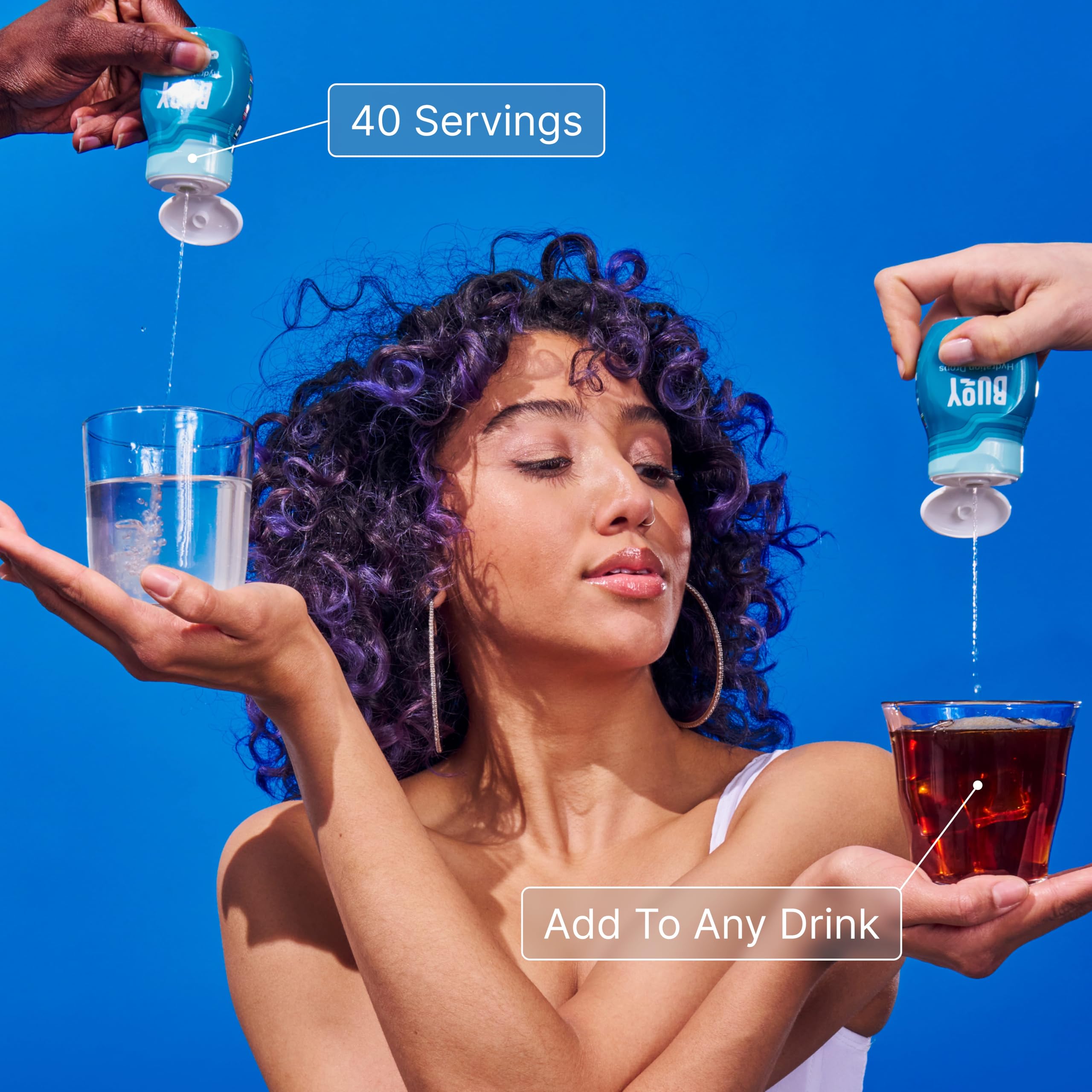 Icons representing trace minerals and hydration benefits