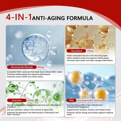 Nicotinamide Riboside, Resveratrol, PQQ, and Quercetin ingredients