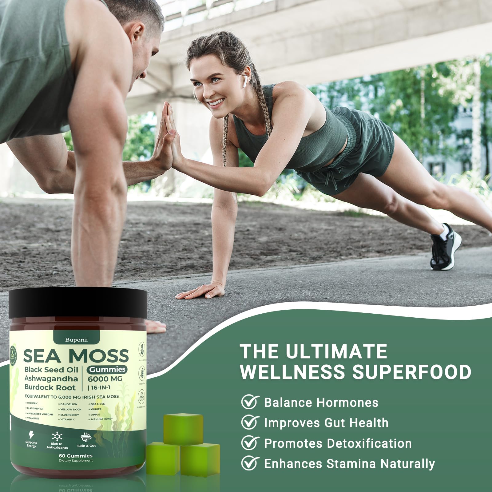 Gummies shown for on-the-go daily wellness